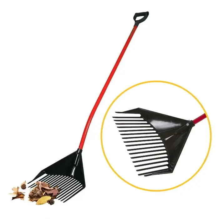 Golden Gark product photo with enlarged detail of rake head next to it